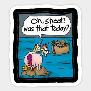 UNICORN MISSING ARK Noah Bibel Evolution Theory Sticker